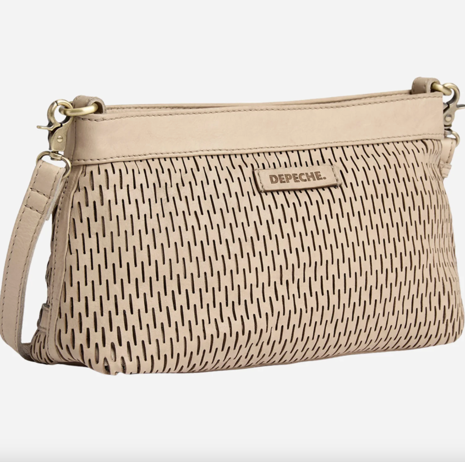 Clutch med perforerat mönster - Sand